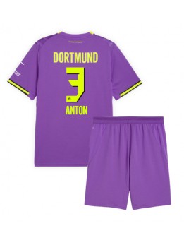 Otroški Nogometna dresi replika Borussia Dortmund Waldemar Anton #3 Tretji 2026-27 Kratek rokav (+ hlače)